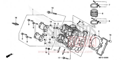CYLINDER HEAD (FRONT) XL1000V1 de 2001